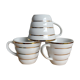 3 porcelain coffee cups bordered gold