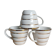 3 porcelain coffee cups bordered gold