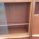 Meubles vitrine des années 50 bois et vitres