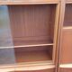 1950s wood and glass display cabinet