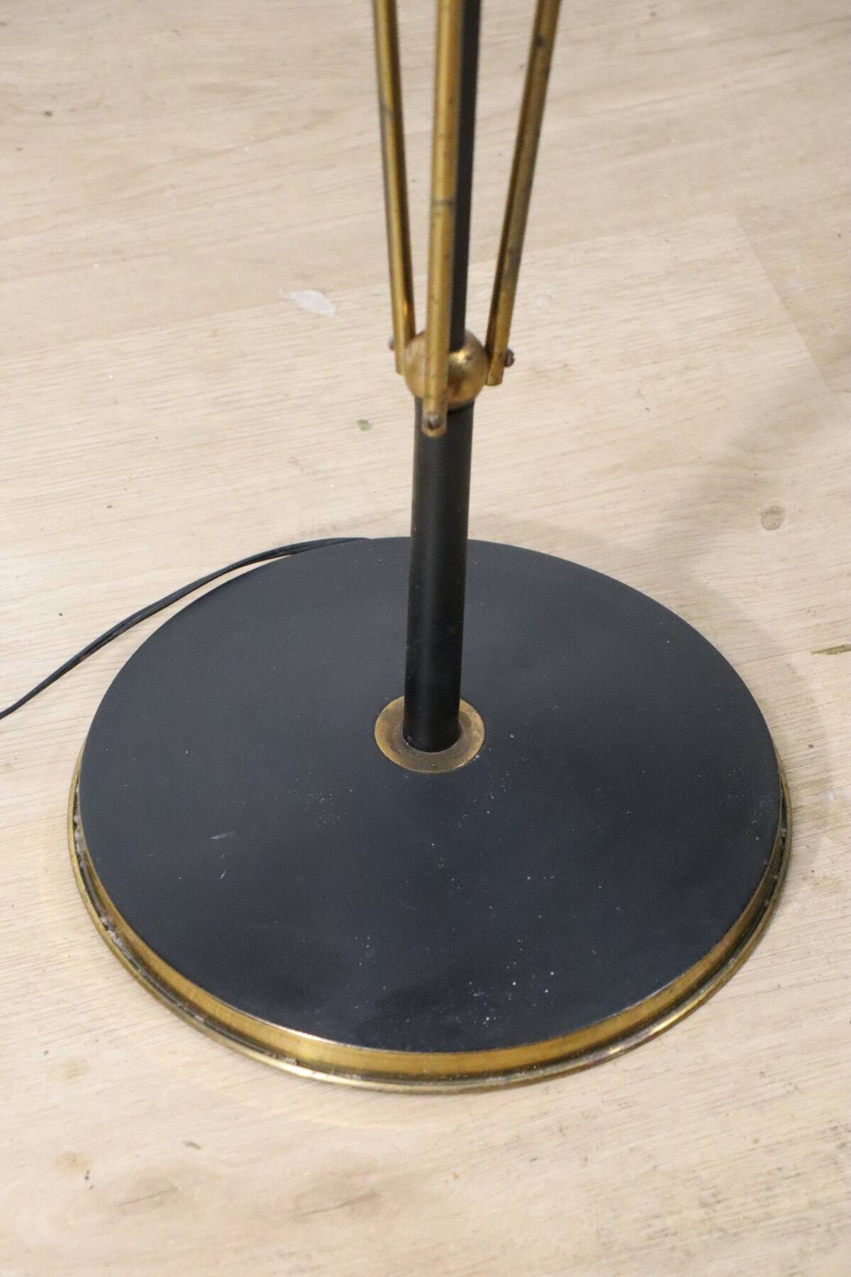 Vintage Arlus floor lamp in metal and brass, 1960