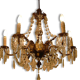 Chandelier, crystal bronze chandelier with dragon heads