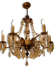 Chandelier, crystal bronze chandelier with dragon heads