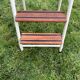 Vintage stepladder in Formica, wood and chromed metal