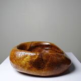 Olive wood catchall Monoxyle brutalist vintage 50s-60s handcrafted