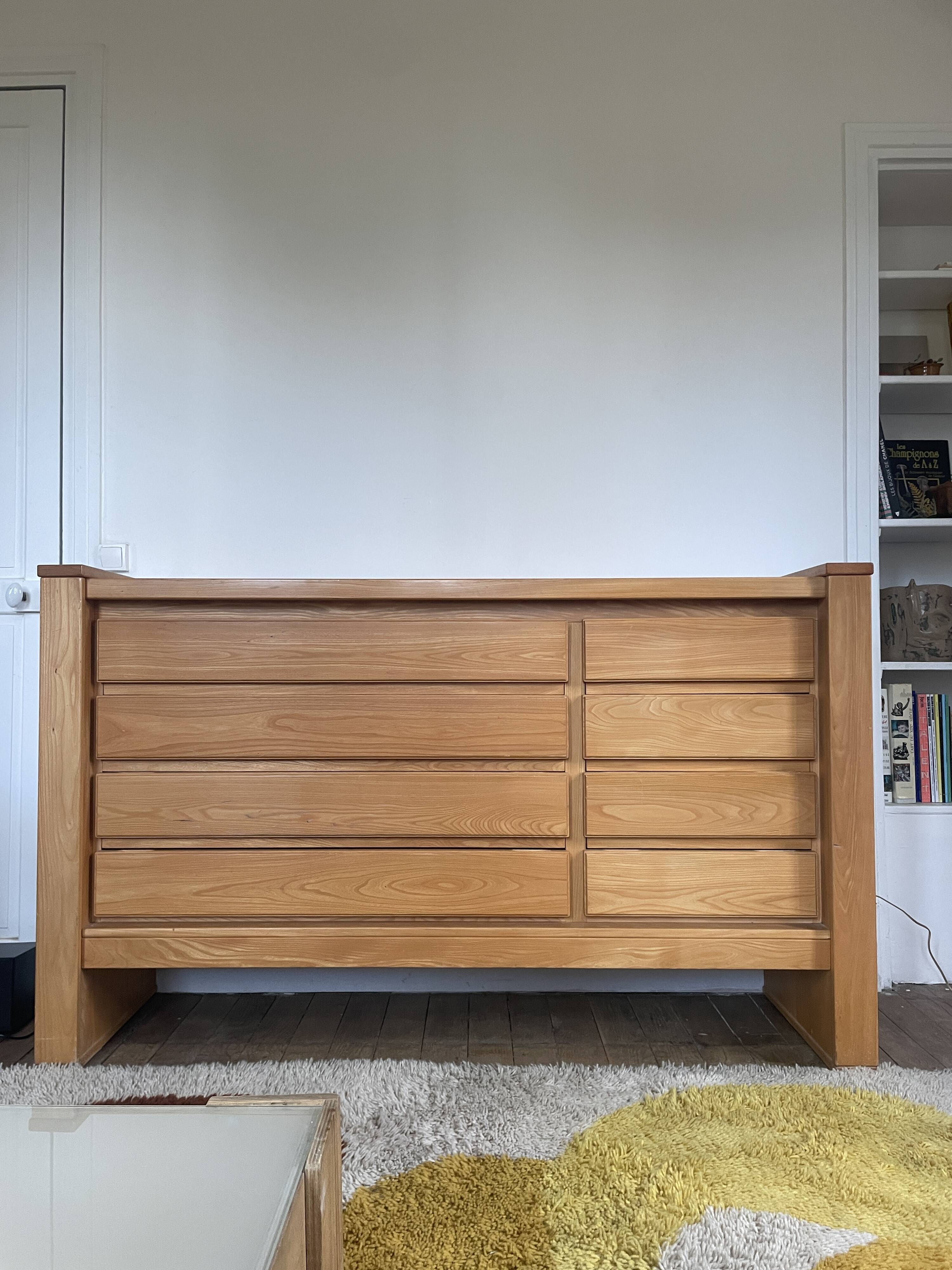 Commode Maison Regain - French manufacturing - Solid elm 1980