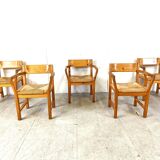 Vintage scandinavian pine wood dining chairs, 1960s by GM Mobler