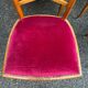 Set of 4 Art Deco Directoire chairs in solid wood and red velvet, 1960.