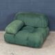 Vintage 20thc "camaleonda" green fabric armchair by mario bellini for c&b