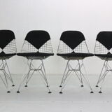 "DKR-2" Set of 4 Wire Chairs 'Bikini' by Eames for Herman Miller, 1960