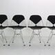 "DKR-2" Set of 4 Wire Chairs 'Bikini' by Eames for Herman Miller, 1960