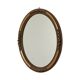 French Oval Gold Baroque-Style Mirror with Roses 58cm