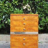 Rare pair of bedside tables in elm burl - 1970