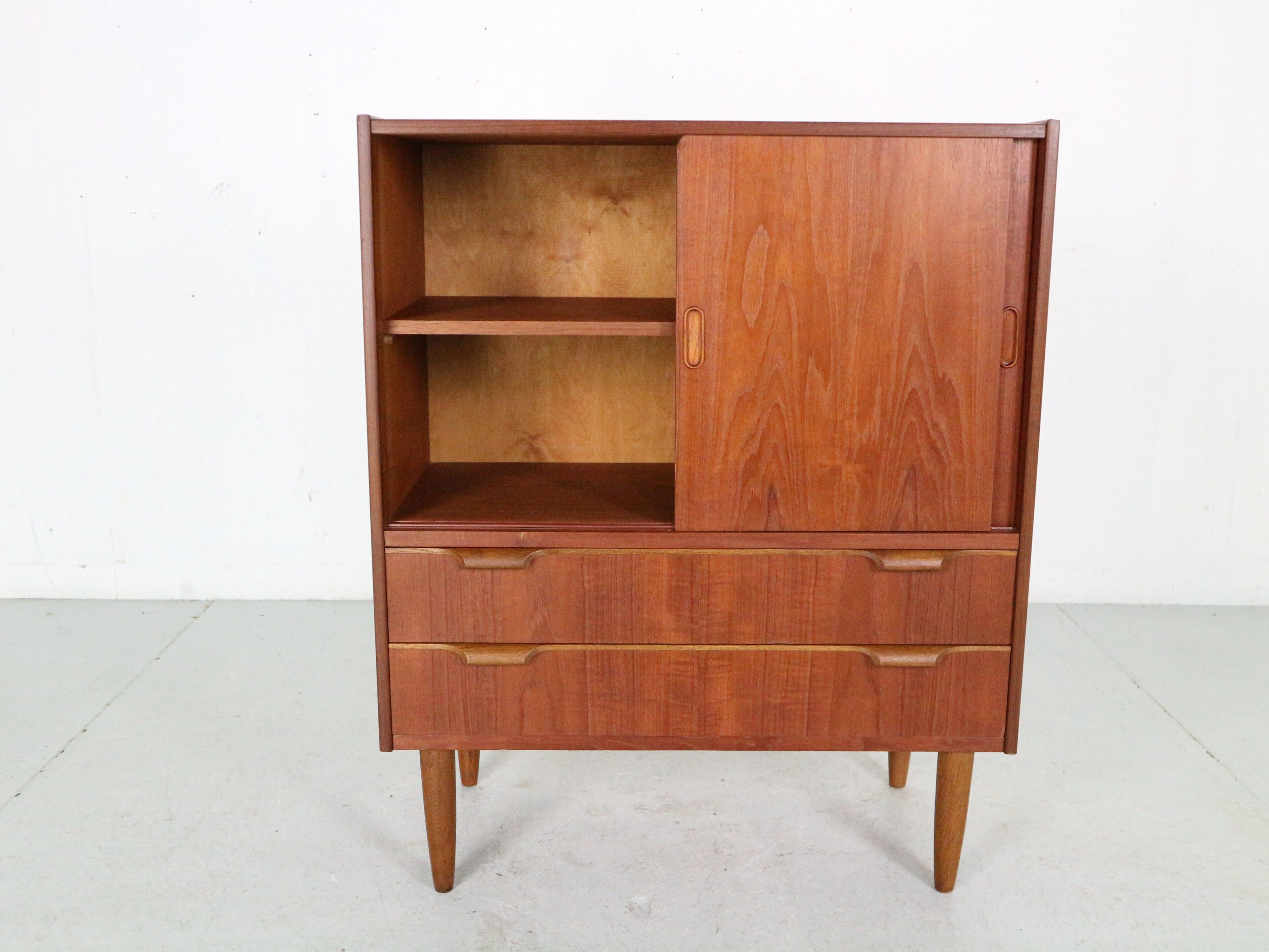 Mid- century modern  teak bookcase, cabinet, 1960 Denmark