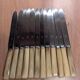 Set of 25 horn and stainless steel knives