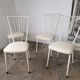 Set de 4 chaises vintages en métal et Skaï
