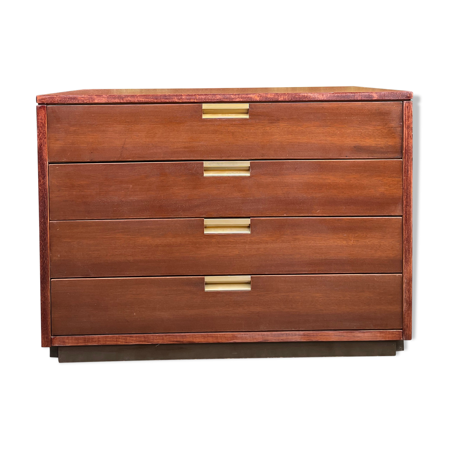 Mid-century scandinavian style chest of drawers dresser with plinth base, 1970s