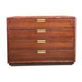 Mid-century scandinavian style chest of drawers dresser with plinth base, 1970s