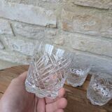 Set of 4 cut crystal whisky glasses from Cristal de Vannes