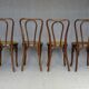 4 Thonet Mundus N°A 48 caned bistro chairs 1930