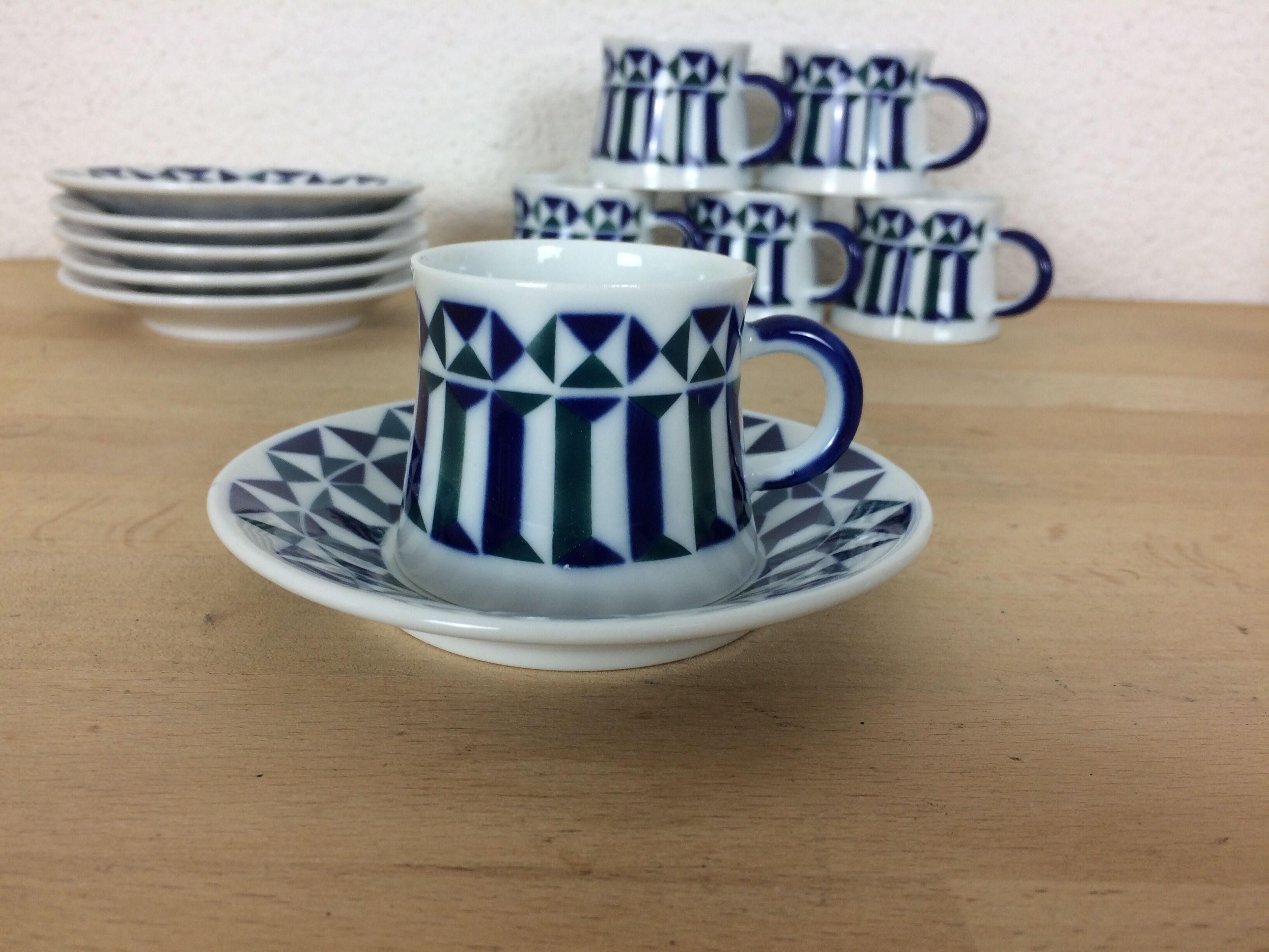 Coffee or tea service Sargadelos porcelain 6 cups