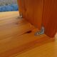 Asymmetrical coffee table in vintage pine year 70