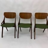 Set of 3 Danish dining chairs Arne Hovmand Olsen 1950