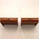 Set of vintage floating nightstands in teak with drawers *** Denmark 1970