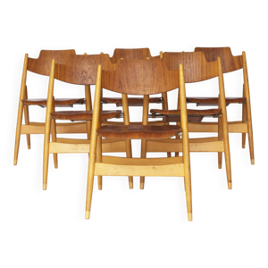 Ensemble de 6 chaises - egon eiermann wilde