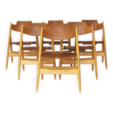 Set of 6 Egon Eiermann SE18 Folding Chairs – Wilde + Spieth, 1950s, Teak