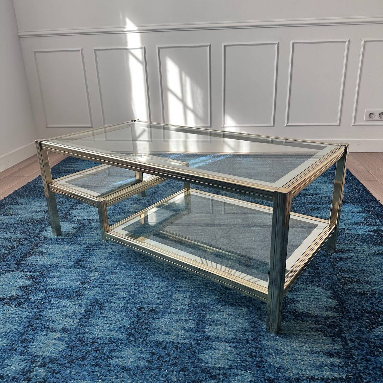 Vintage gold and silver coffee table