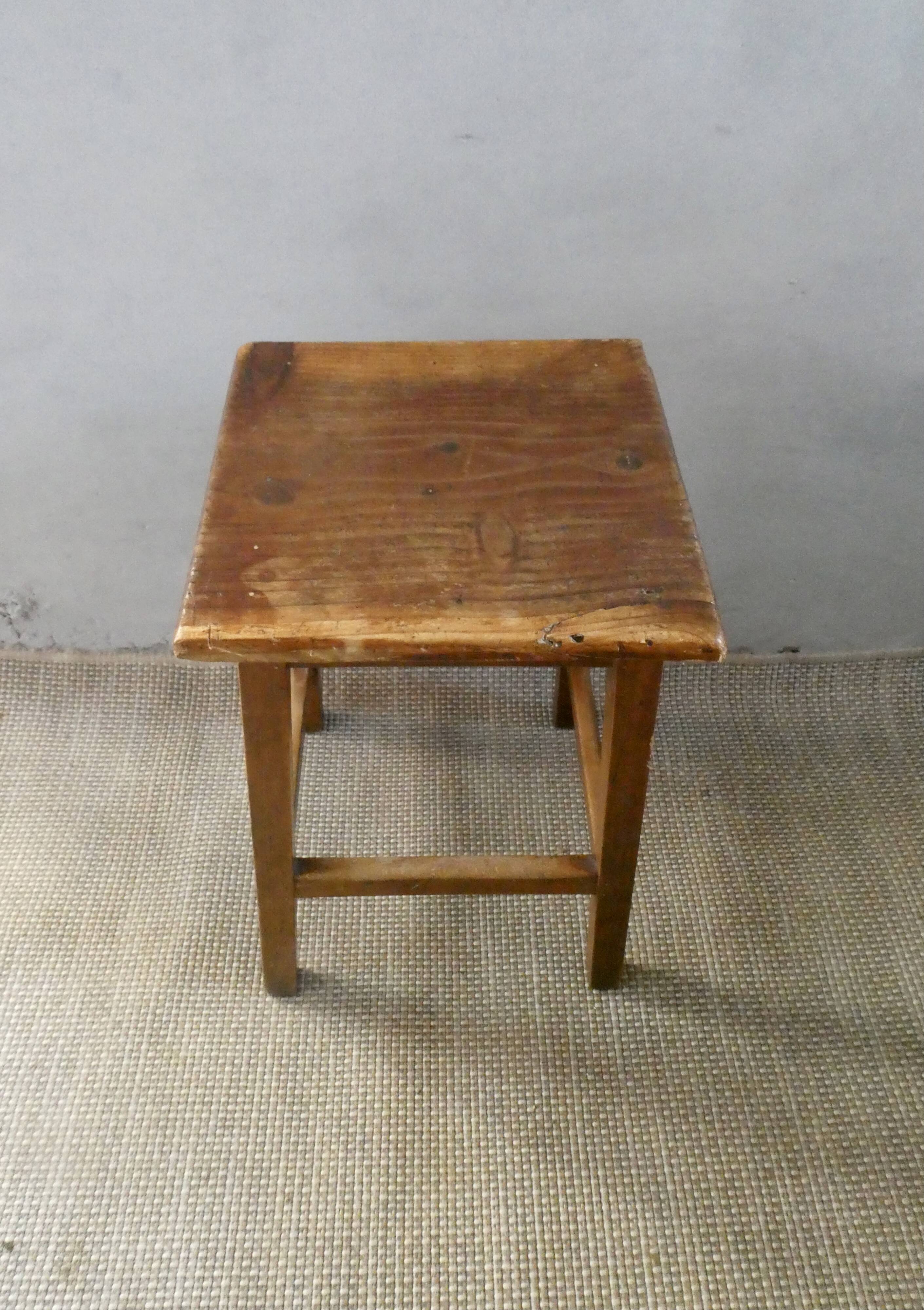 Wooden workshop stool, 50s-60s