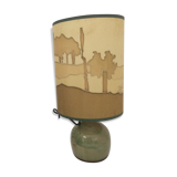 Stoneware vintage craft lamp