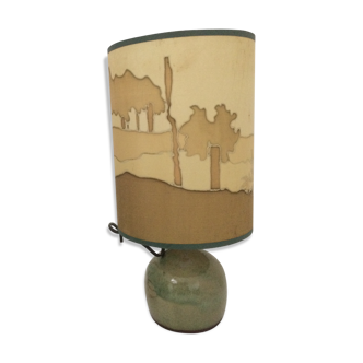 Stoneware vintage craft lamp