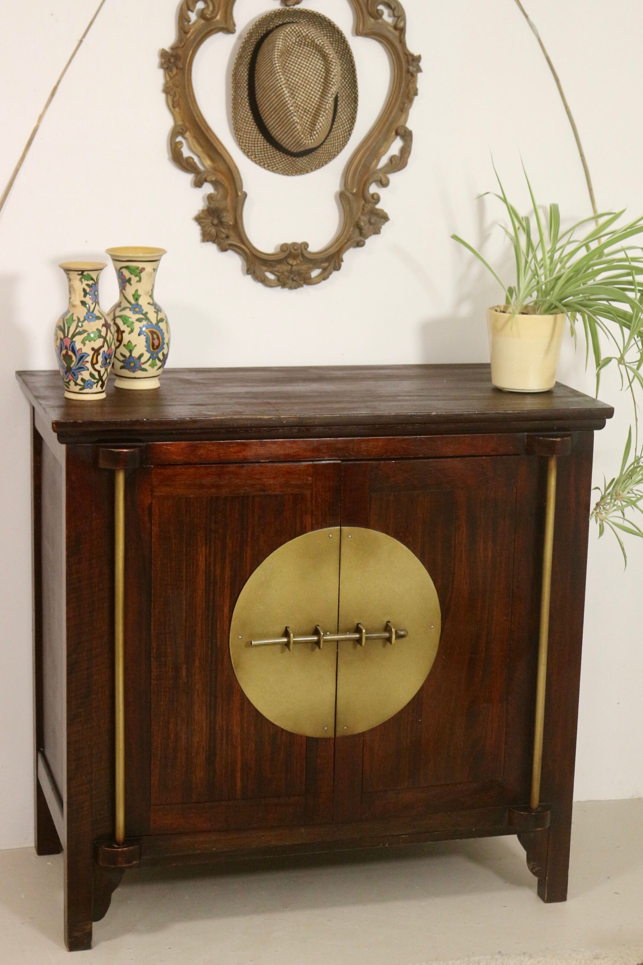 Antique buffet with swing doors Asian design