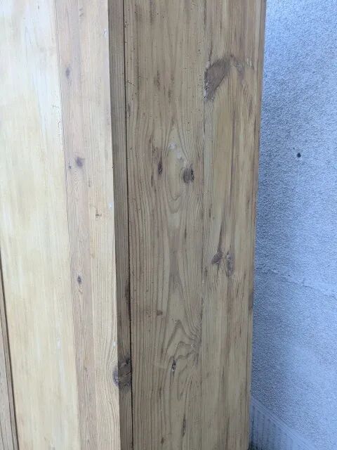 Natural wood wardrobe