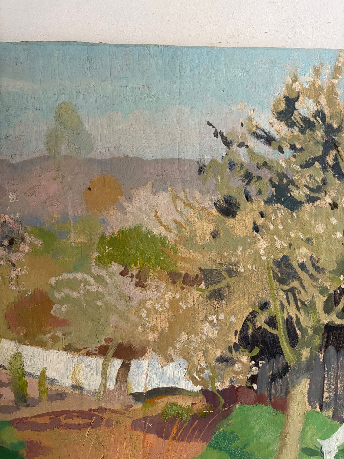 Landscape with goat, signed Lagrange.