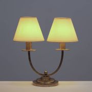 Lampe Art Déco circa 1930 en laiton nickelé