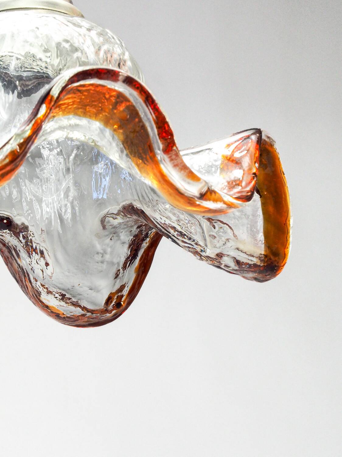 Glass pendant light, vintage, 1960