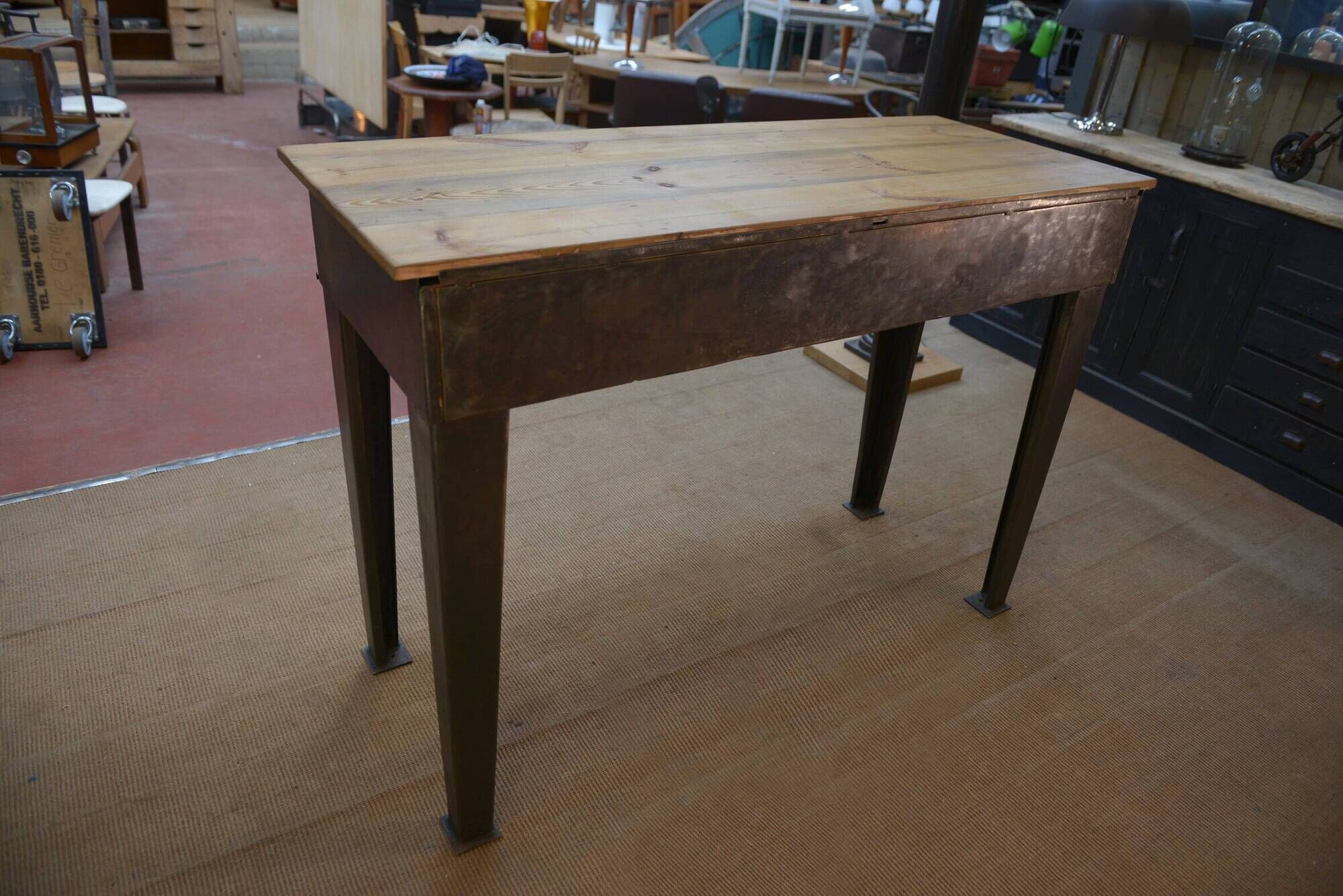 Console furniture from the Banque de France metal 1950