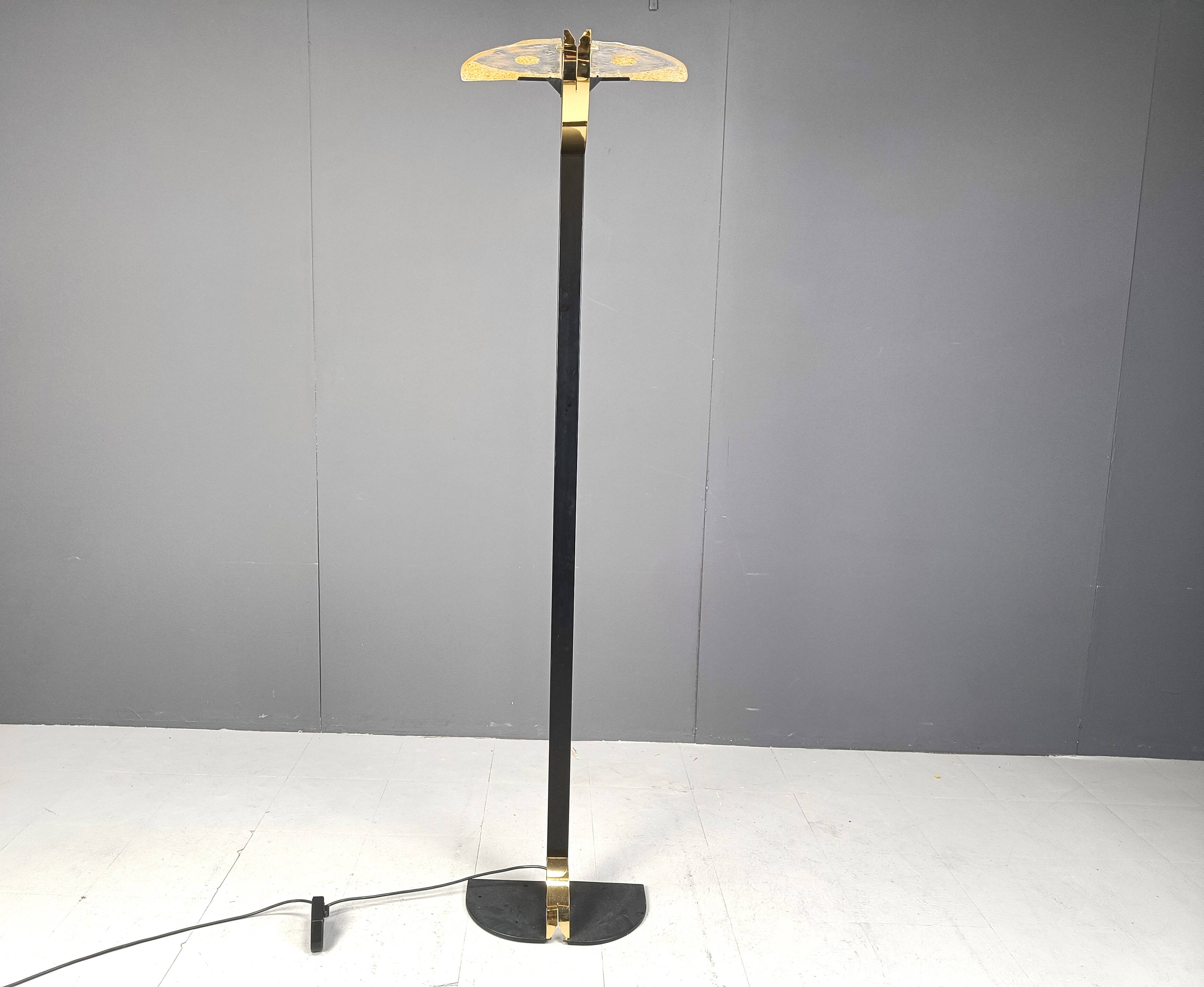 Vintage murano glass floor lamp, 1980s