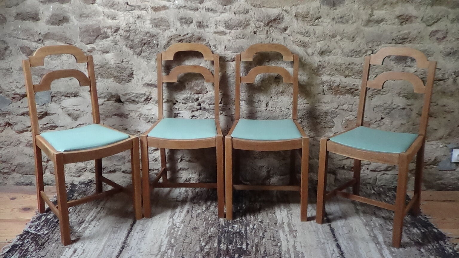 4 art deco dining chairs
