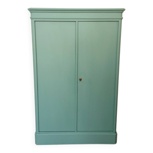 Armoire ancienne en pin - vert