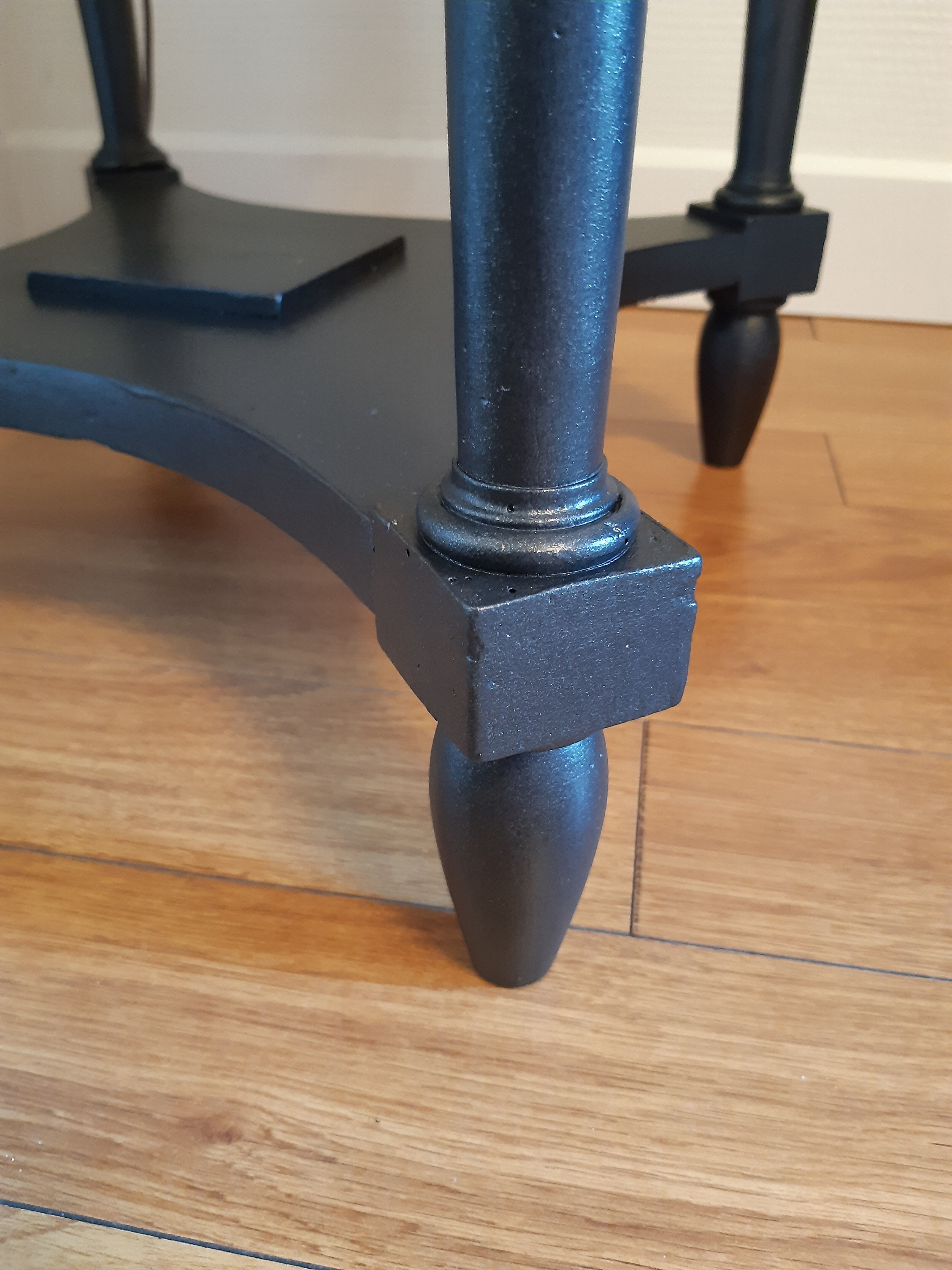 "Black steel" tea table, art deco 1920