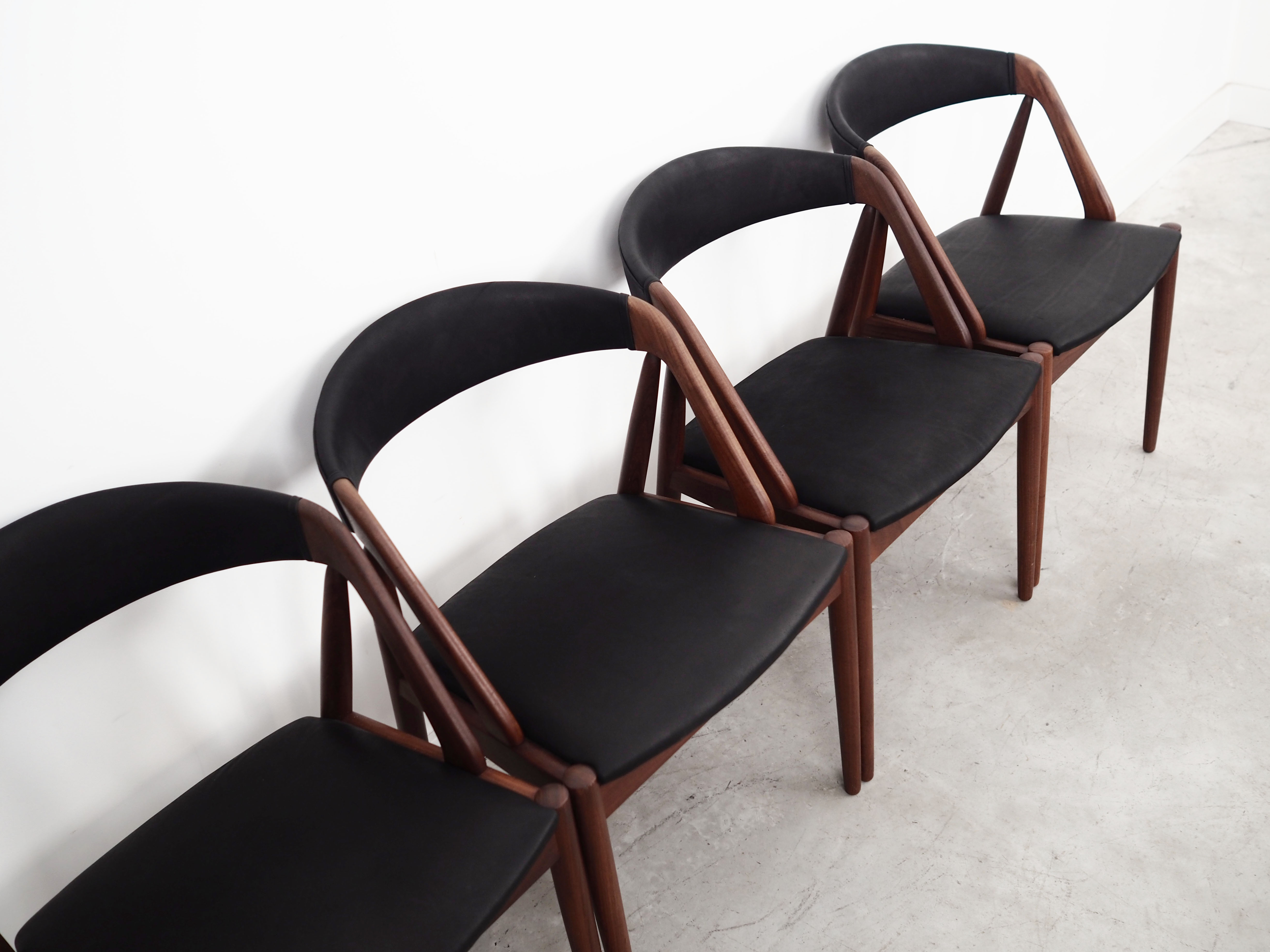 Lot de 4 chaises de Kai Kristiansen 1970