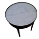 Table bouillotte, guéridon de style Louis XVI en marbre et laiton