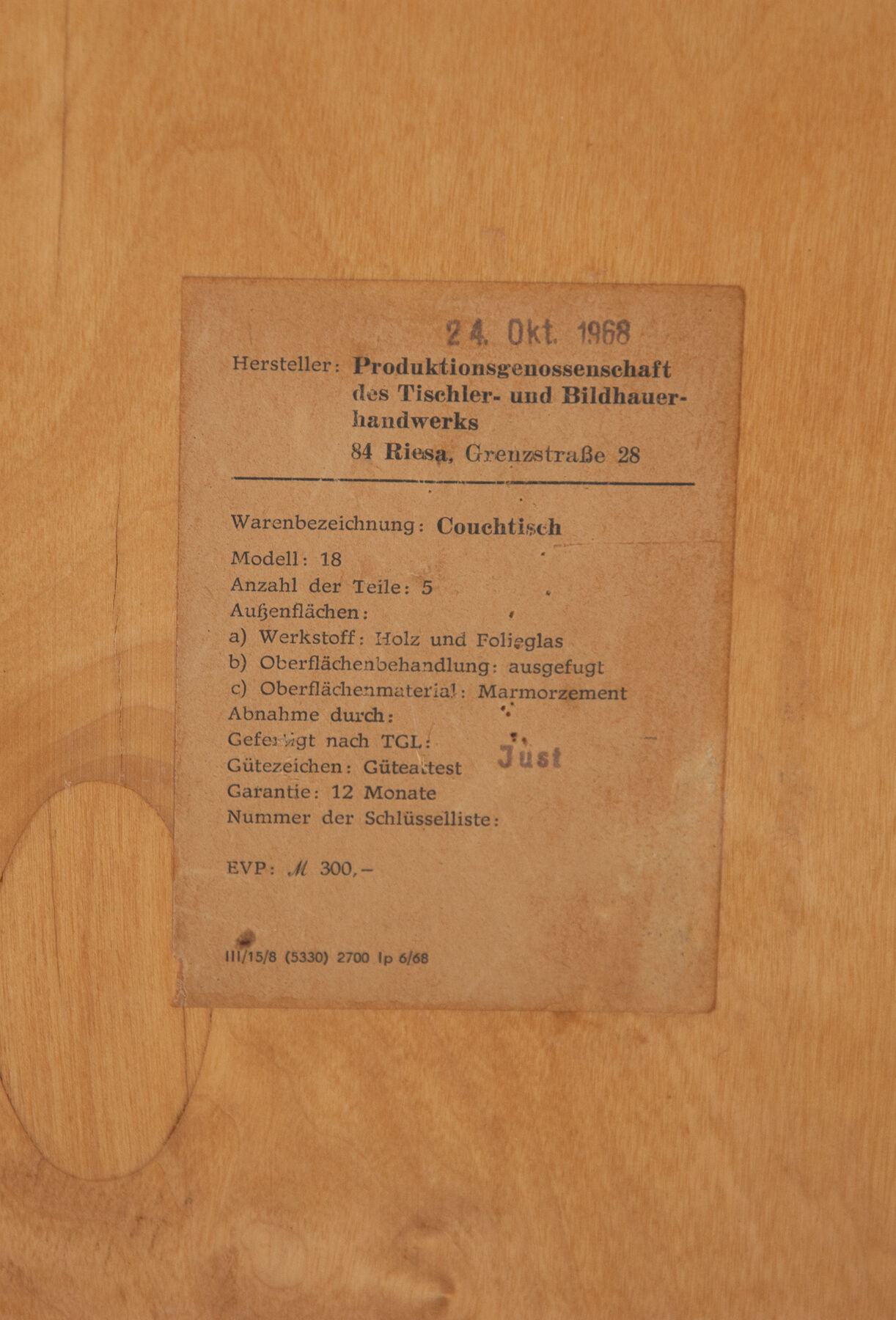 Mid century mosaic coffee table, Germany, 1968