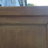 3-door oak bookcase