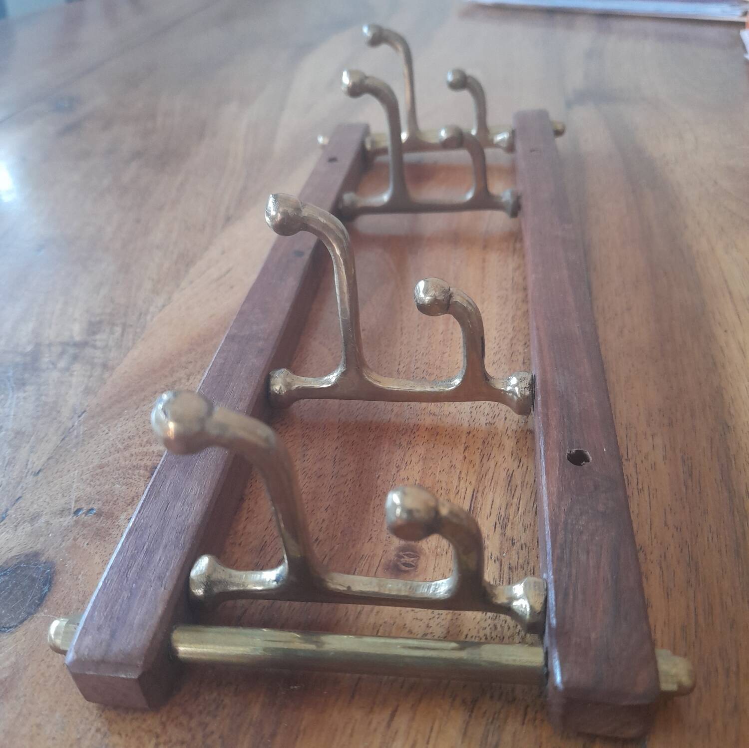 Brass coat hooks