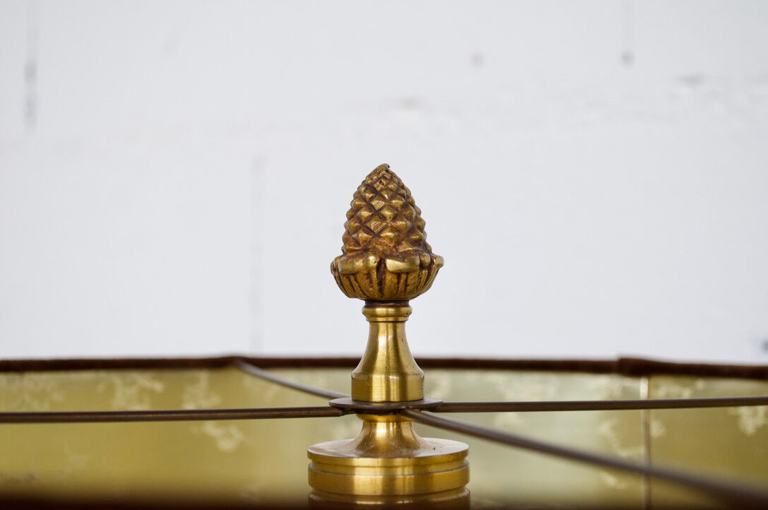 PAIR OF GILDED METAL LAMPS  70'